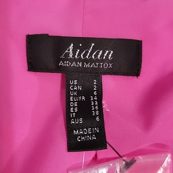 AIDAN MATTOX V-neck Tuxedo Cocktail Blazer Mini Dress size 2 - Picture 6 of 10